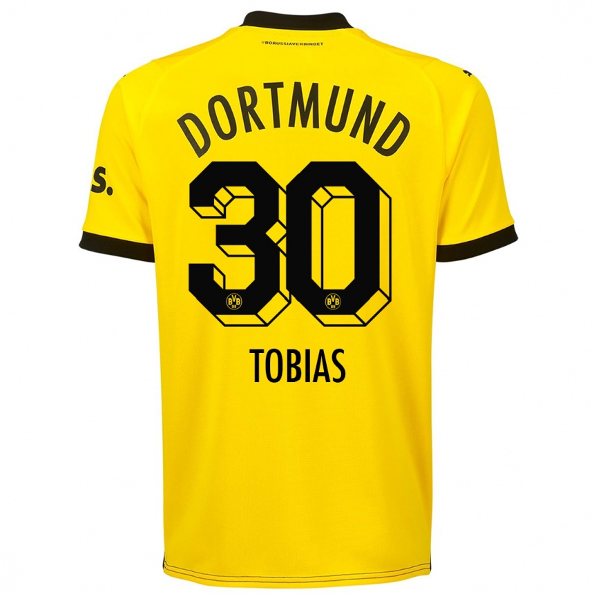 Kids  Vogt Tobias #30 Yellow Home Jersey 2023/24 T-Shirt Canada