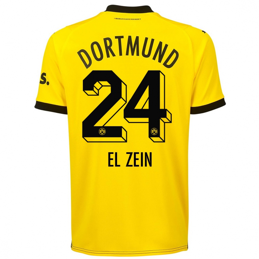 Enfant Football Maillot Abu-Bekir Omer El-Zein #24 Jaune Tenues Domicile 2023/24 Canada