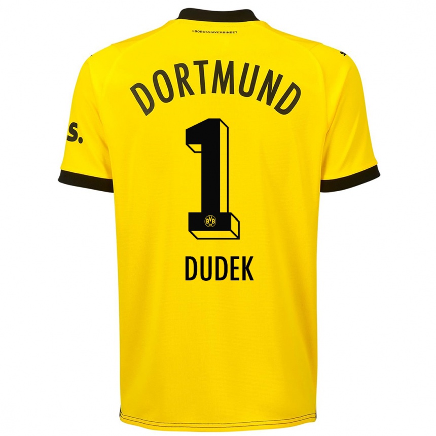 Enfant Football Maillot Daniel Dudek #1 Jaune Tenues Domicile 2023/24 Canada