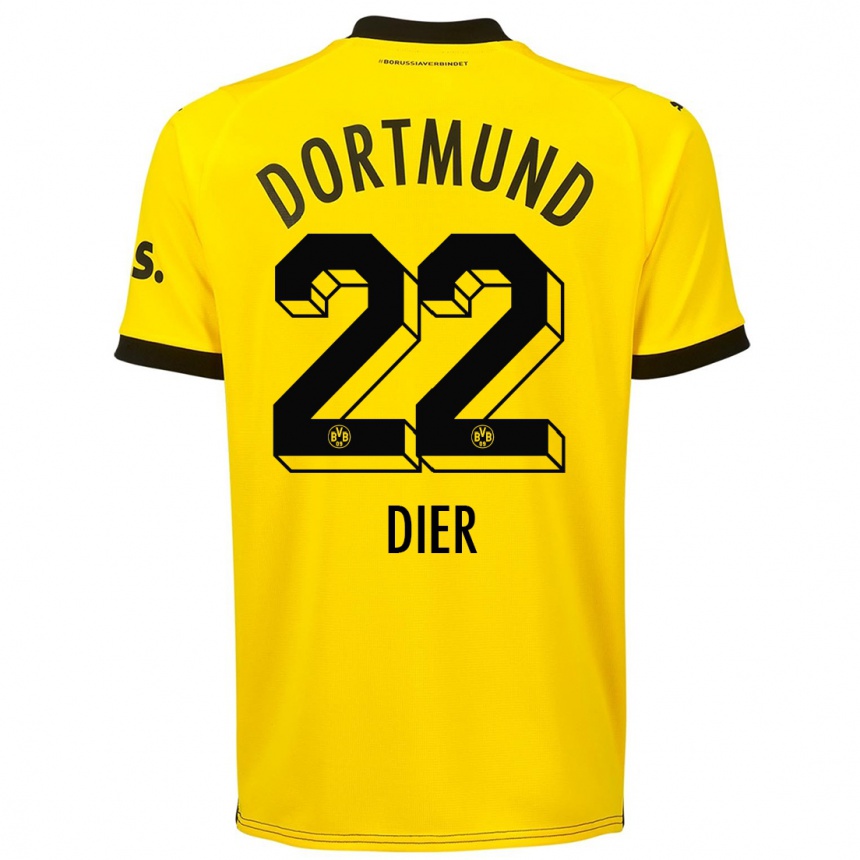 Kids Henrik Dier #22 Yellow Home Jersey 2023/24 T-Shirt Canada