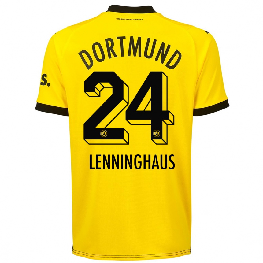 Kids Mika Lenninghaus #24 Yellow Home Jersey 2023/24 T-Shirt Canada