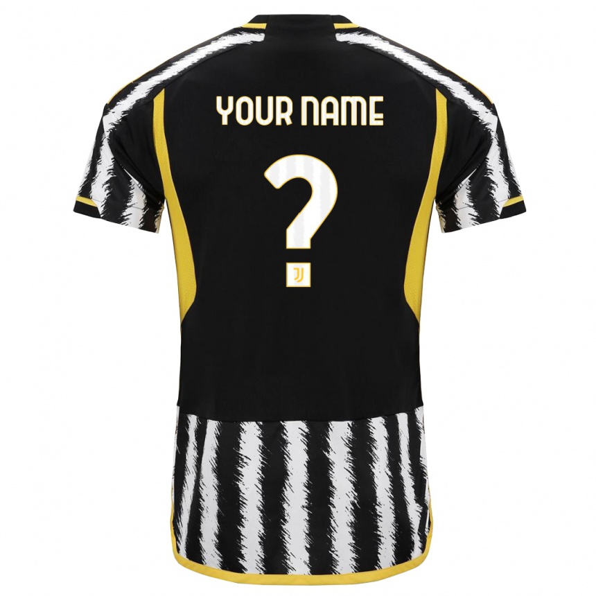 Enfant Football Maillot Votre Nom #0 Noir Blanc Tenues Domicile 2023/24 Canada