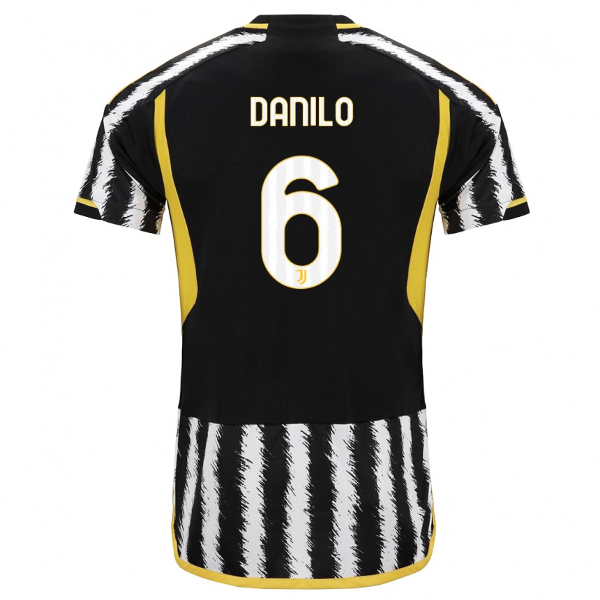 Kids Danilo #6 Black White Home Jersey 2023/24 T-Shirt Canada