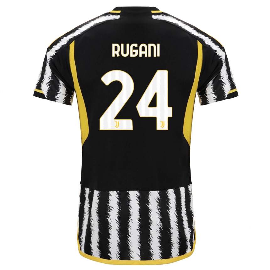 Kids  Daniele Rugani #24 Black White Home Jersey 2023/24 T-Shirt Canada