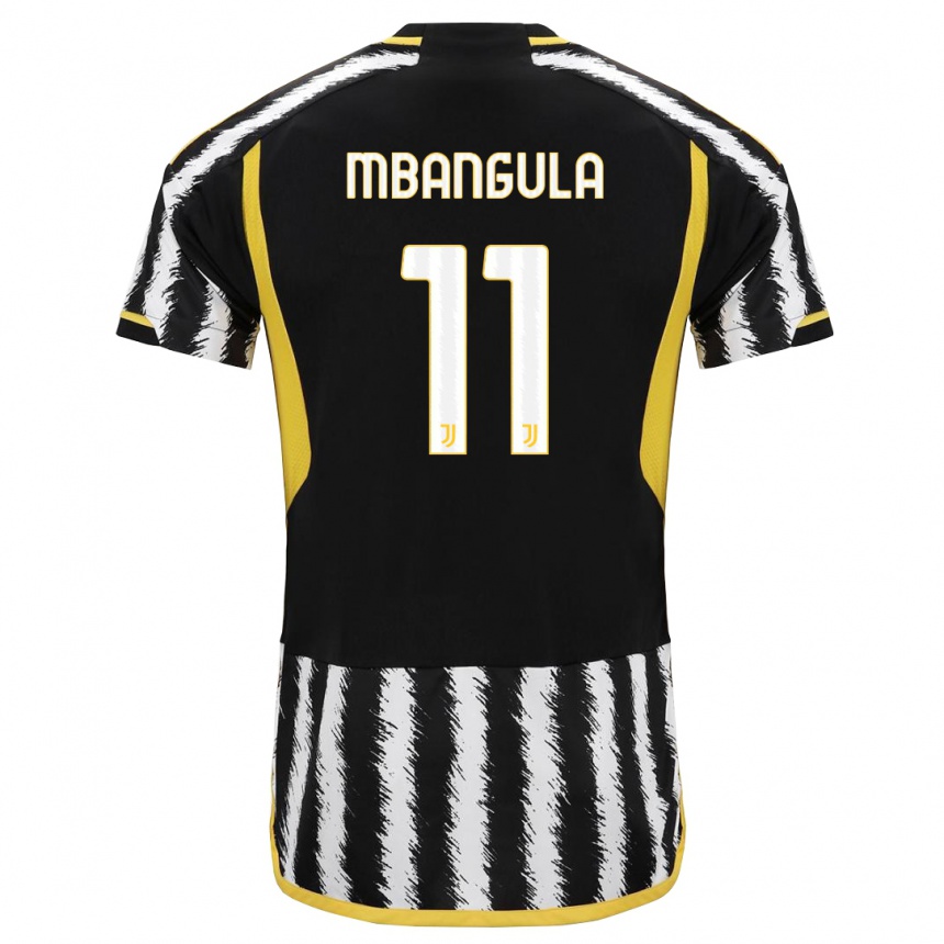 Enfant Football Maillot Samuel Mbangula #11 Noir Blanc Tenues Domicile 2023/24 Canada