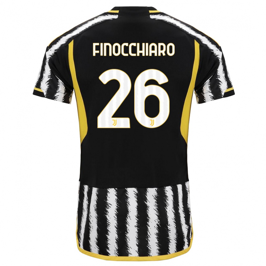 Kids Gabriele Finocchiaro #26 Black White Home Jersey 2023/24 T-Shirt Canada