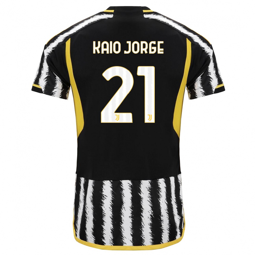 Kids Kaio Jorge #21 Black White Home Jersey 2023/24 T-Shirt Canada