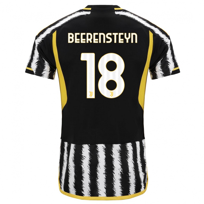 Kids Lineth Beerensteyn #18 Black White Home Jersey 2023/24 T-Shirt Canada