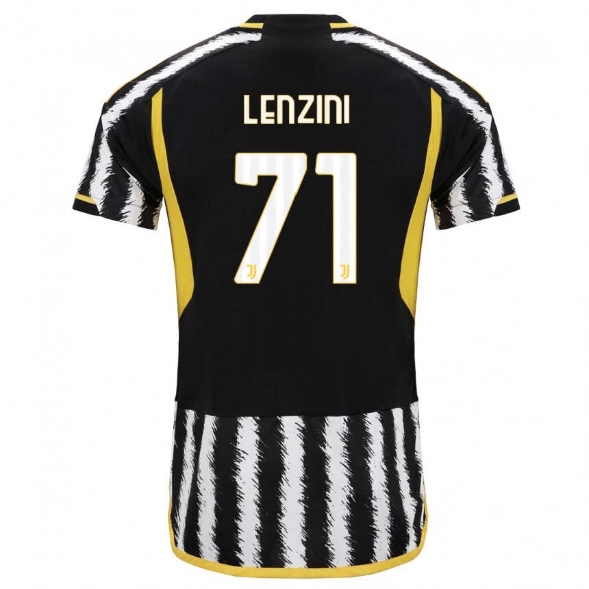 Kids Martina Lenzini #71 Black White Home Jersey 2023/24 T-Shirt Canada