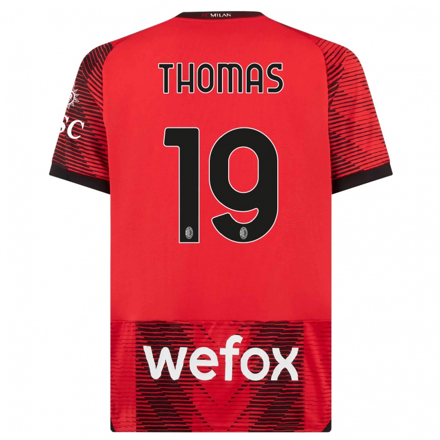 Kids  Lindsey Thomas #19 Red  Black Home Jersey 2023/24 T-Shirt Canada