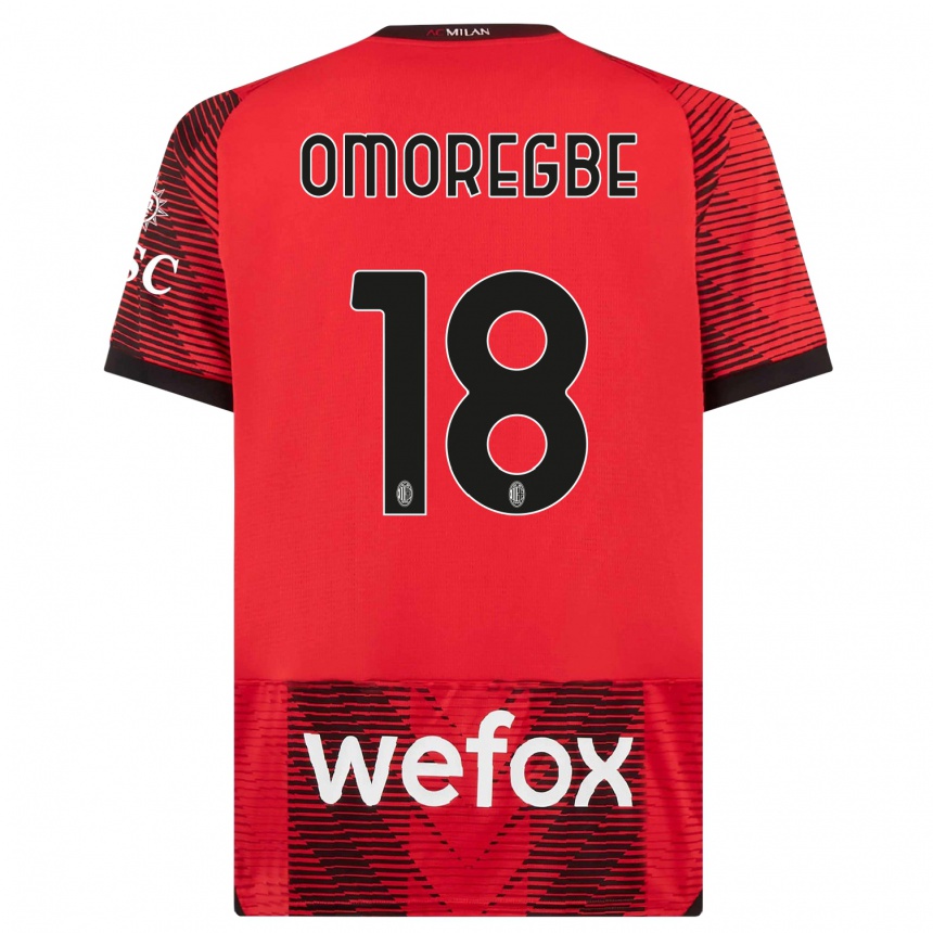 Kids  Bob Murphy Omoregbe #18 Red  Black Home Jersey 2023/24 T-Shirt Canada