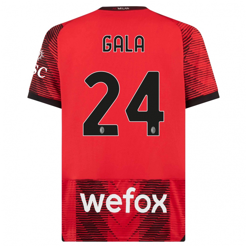 Kids Antonio Gala #24 Red Black Home Jersey 2023/24 T-Shirt Canada