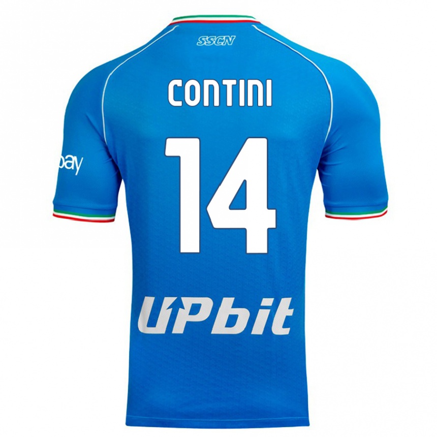 Kids Nikita Contini #14 Sky Blue Home Jersey 2023/24 T-Shirt Canada