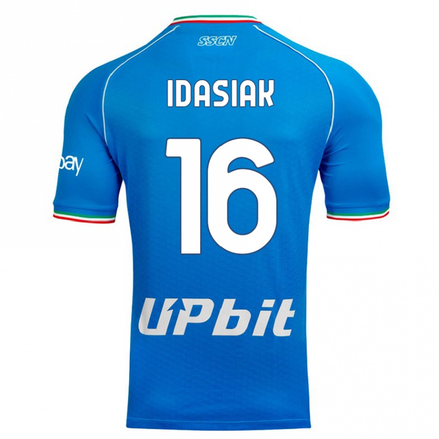 Kids  Hubert Idasiak #16 Sky Blue Home Jersey 2023/24 T-Shirt Canada