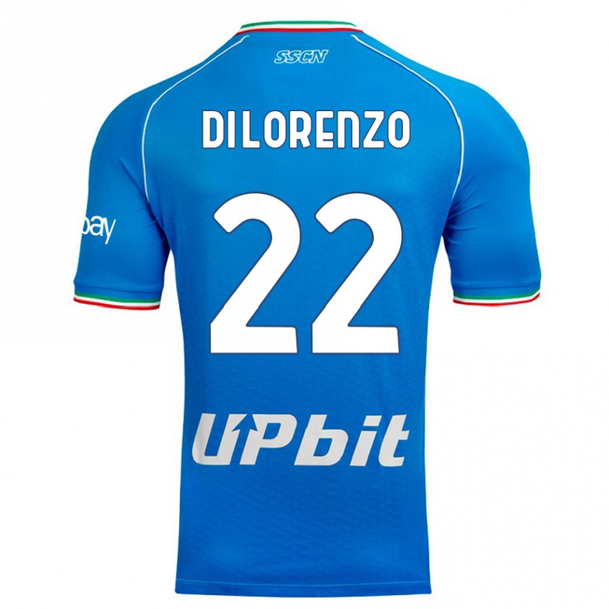 Kids Giovanni Di Lorenzo #22 Sky Blue Home Jersey 2023/24 T-Shirt Canada