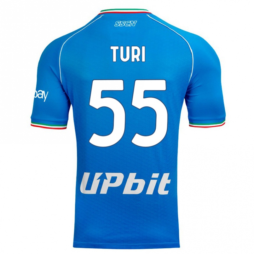 Kids Claudio Turi #55 Sky Blue Home Jersey 2023/24 T-Shirt Canada