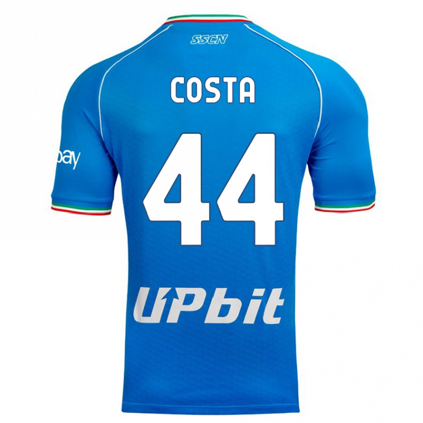 Kids  Filippo Costa #44 Sky Blue Home Jersey 2023/24 T-Shirt Canada