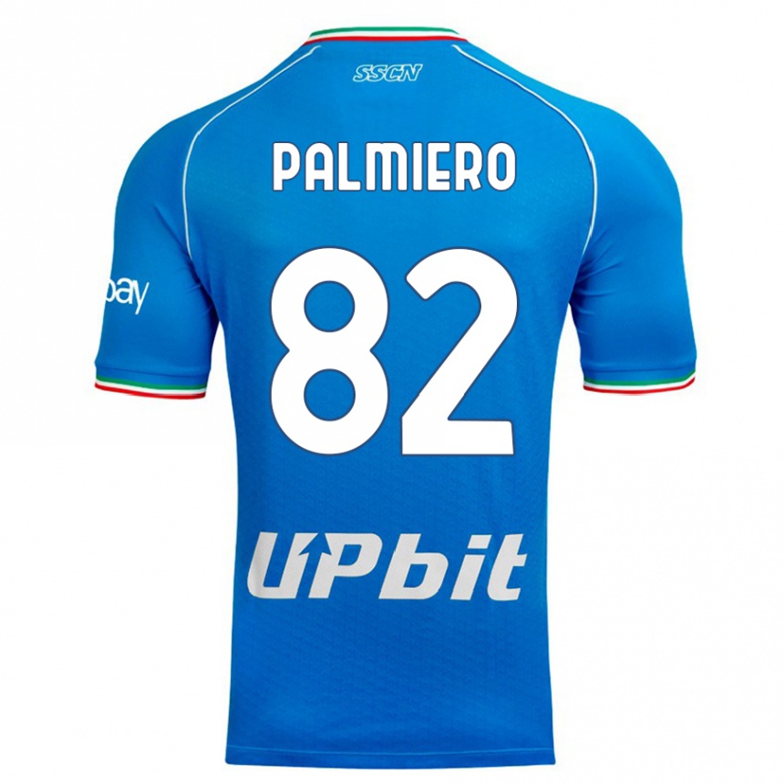 Kids  Luca Palmiero #82 Sky Blue Home Jersey 2023/24 T-Shirt Canada