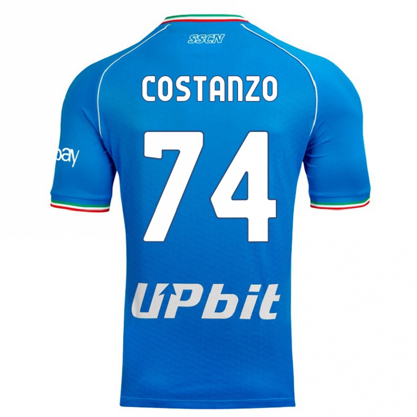 Kids Davide Costanzo #74 Sky Blue Home Jersey 2023/24 T-Shirt Canada