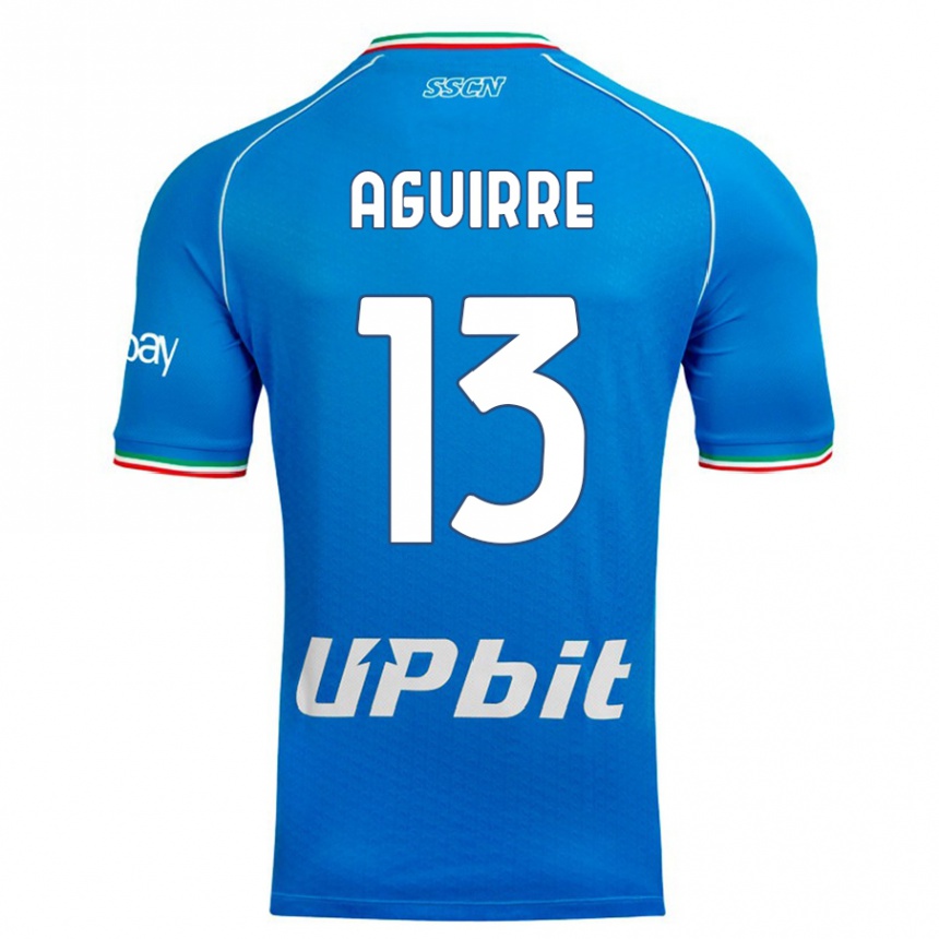 Kids  Yolanda Aguirre #13 Sky Blue Home Jersey 2023/24 T-Shirt Canada