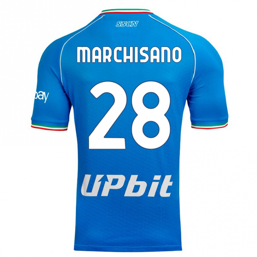 Kids Matteo Marchisano #28 Sky Blue Home Jersey 2023/24 T-Shirt Canada