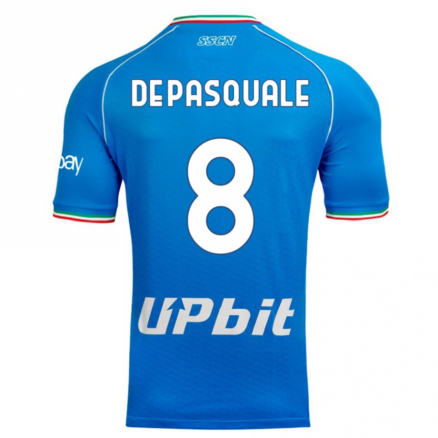 Kids Dylan De Pasquale #8 Sky Blue Home Jersey 2023/24 T-Shirt Canada