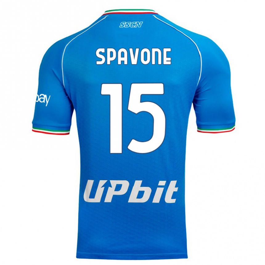 Enfant Football Maillot Alessandro Spavone #15 Bleu Ciel Tenues Domicile 2023/24 Canada