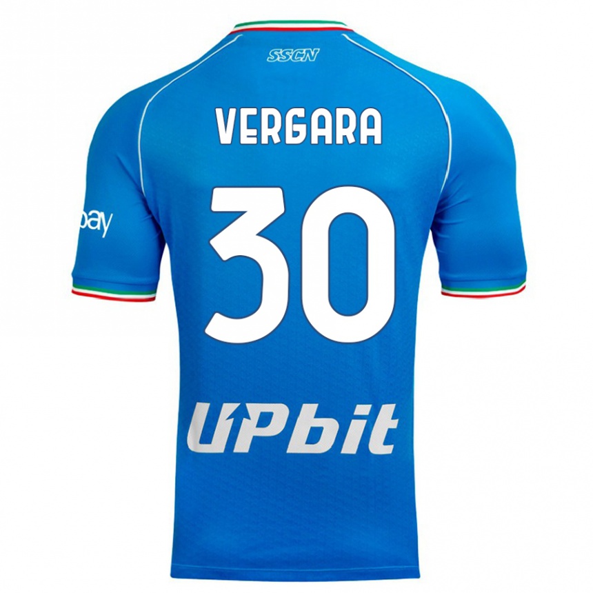 Kids  Antonio Vergara #30 Sky Blue Home Jersey 2023/24 T-Shirt Canada