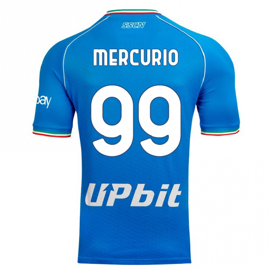 Kids Giovanni Mercurio #99 Sky Blue Home Jersey 2023/24 T-Shirt Canada