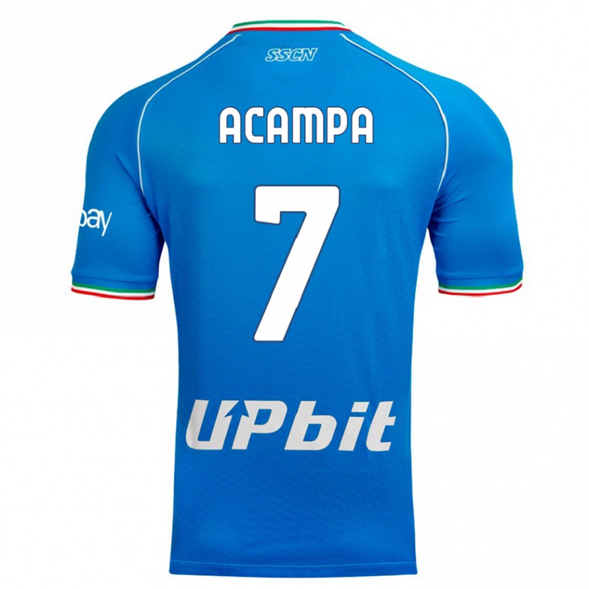 Kids Davide Acampa #7 Sky Blue Home Jersey 2023/24 T-Shirt Canada