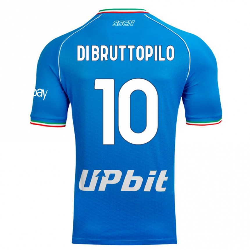 Kids Giuseppe Ambrosino Di Bruttopilo #10 Sky Blue Home Jersey 2023/24 T-Shirt Canada