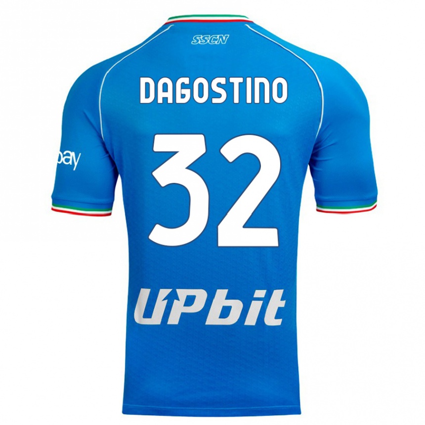 Kids  Giuseppe Dagostino #32 Sky Blue Home Jersey 2023/24 T-Shirt Canada