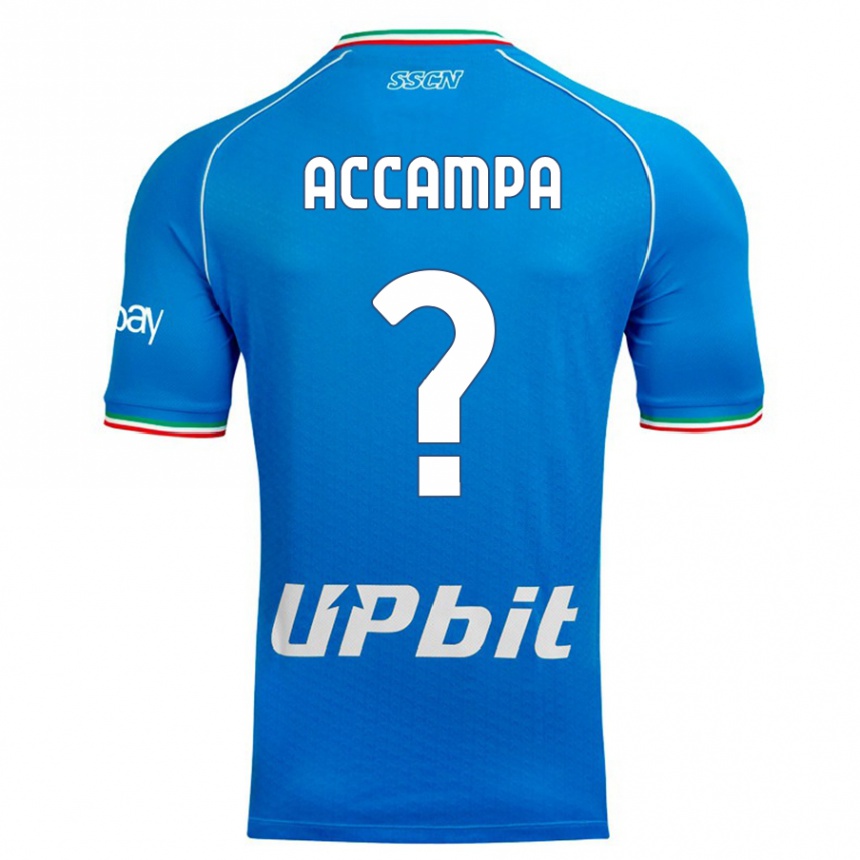 Kids  Davide Accampa #0 Sky Blue Home Jersey 2023/24 T-Shirt Canada