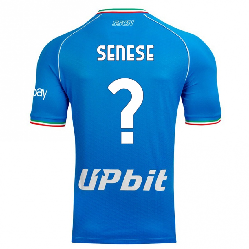 Kids  Alberto Senese #0 Sky Blue Home Jersey 2023/24 T-Shirt Canada