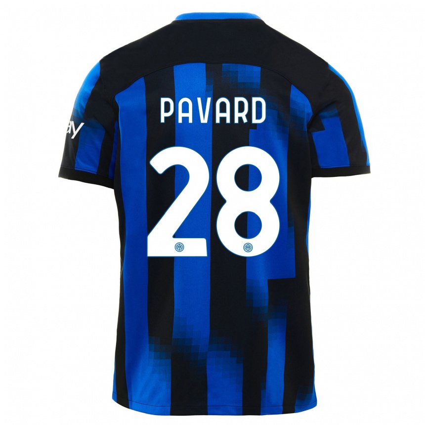 Kids Benjamin Pavard #28 Black Blue Home Jersey 2023/24 T-Shirt Canada