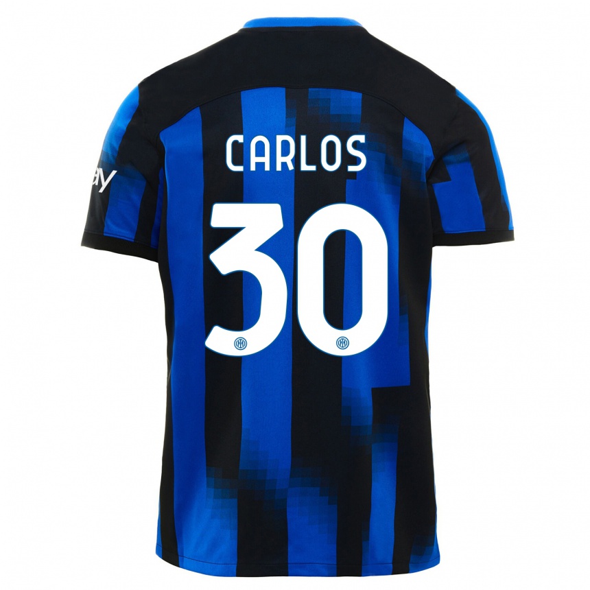 Kids Carlos Augusto #30 Black Blue Home Jersey 2023/24 T-Shirt Canada