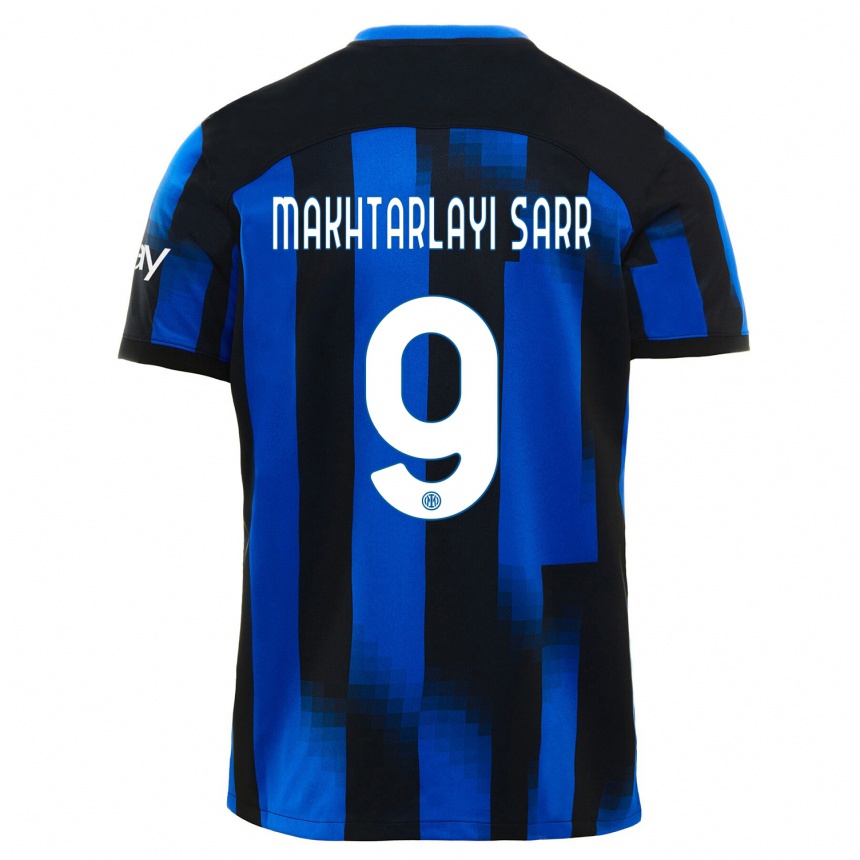 Kids  Amadou Makhtarlayi Sarr #9 Black Blue Home Jersey 2023/24 T-Shirt Canada