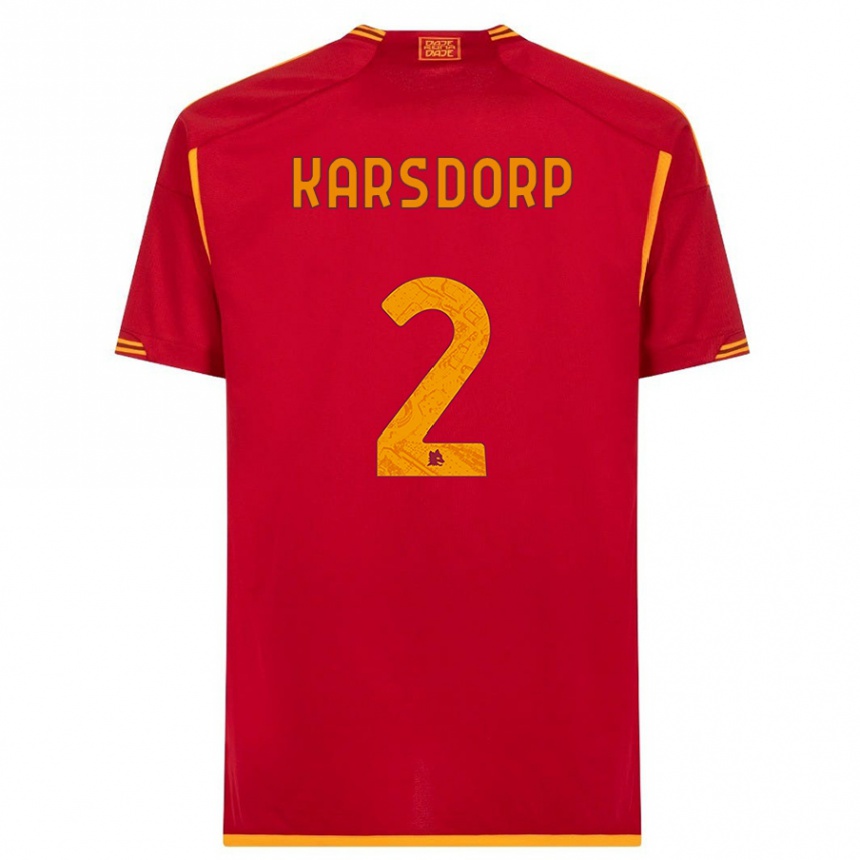 Enfant Football Maillot Rick Karsdorp #2 Rouge Tenues Domicile 2023/24 Canada