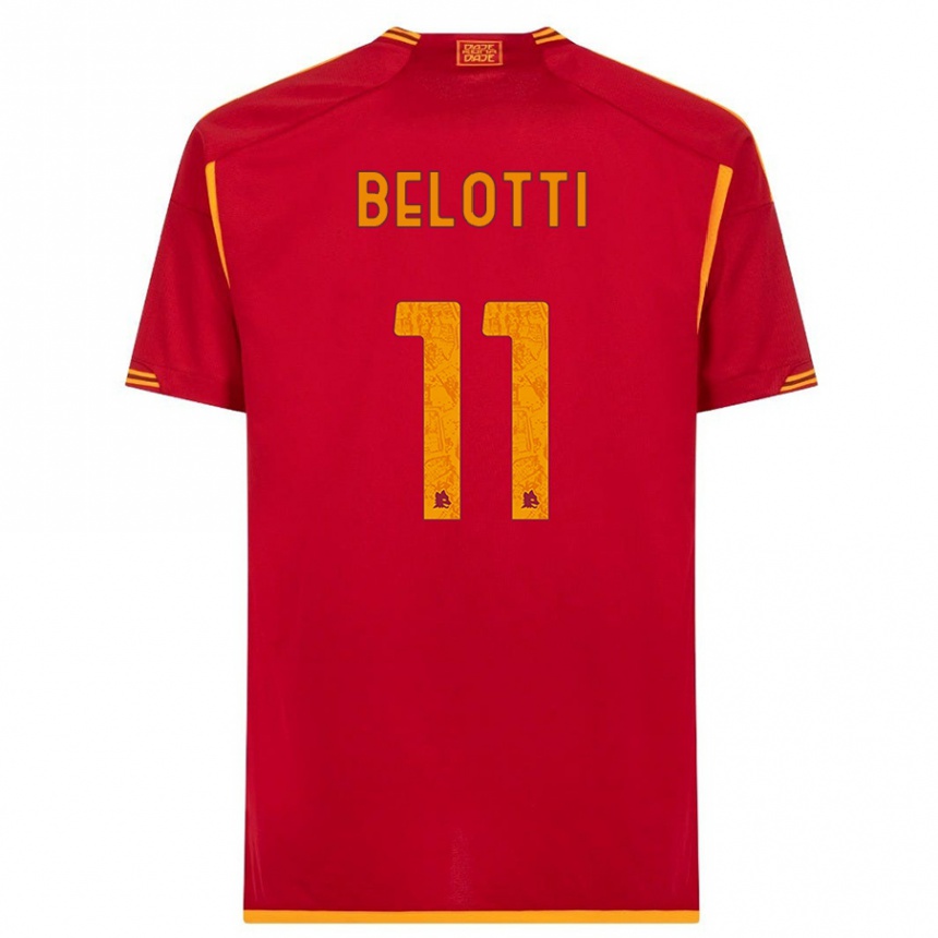 Kids  Andrea Belotti #11 Red Home Jersey 2023/24 T-Shirt Canada