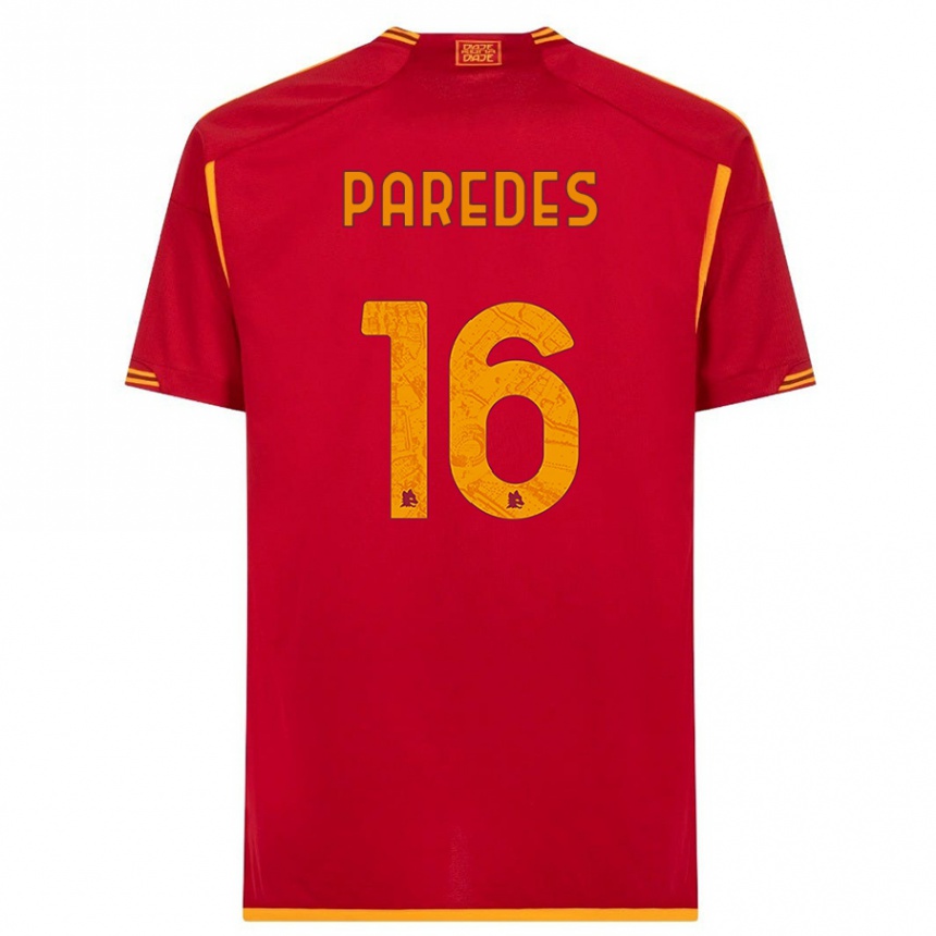 Enfant Football Maillot Leandro Paredes #16 Rouge Tenues Domicile 2023/24 Canada