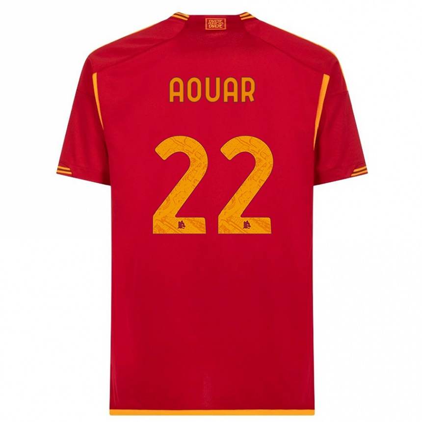 Kids Houssem Aouar #22 Red Home Jersey 2023/24 T-Shirt Canada