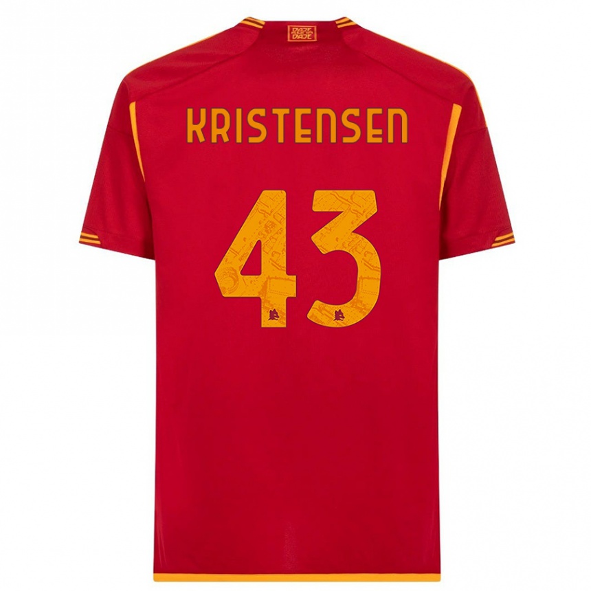 Kids  Rasmus Kristensen #43 Red Home Jersey 2023/24 T-Shirt Canada