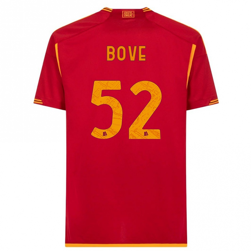 Kids Edoardo Bove #52 Red Home Jersey 2023/24 T-Shirt Canada