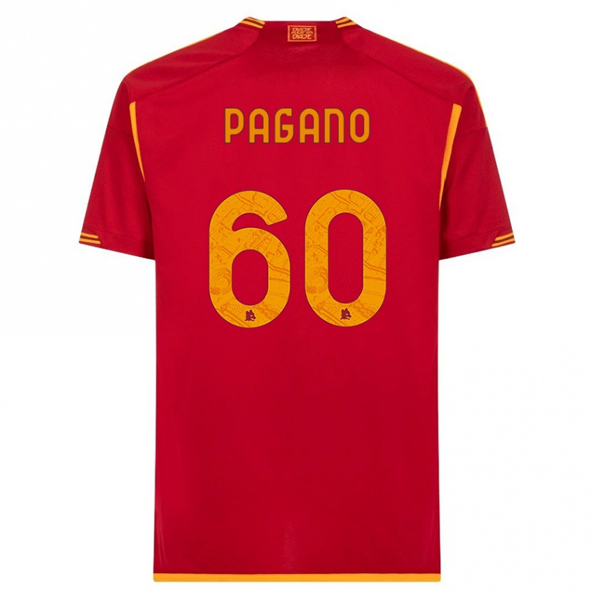 Enfant Football Maillot Riccardo Pagano #60 Rouge Tenues Domicile 2023/24 Canada