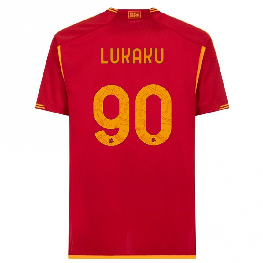 Kids  Romelu Lukaku #90 Red Home Jersey 2023/24 T-Shirt Canada