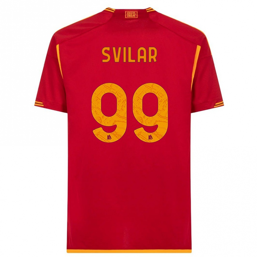 Kids Mile Svilar #99 Red Home Jersey 2023/24 T-Shirt Canada