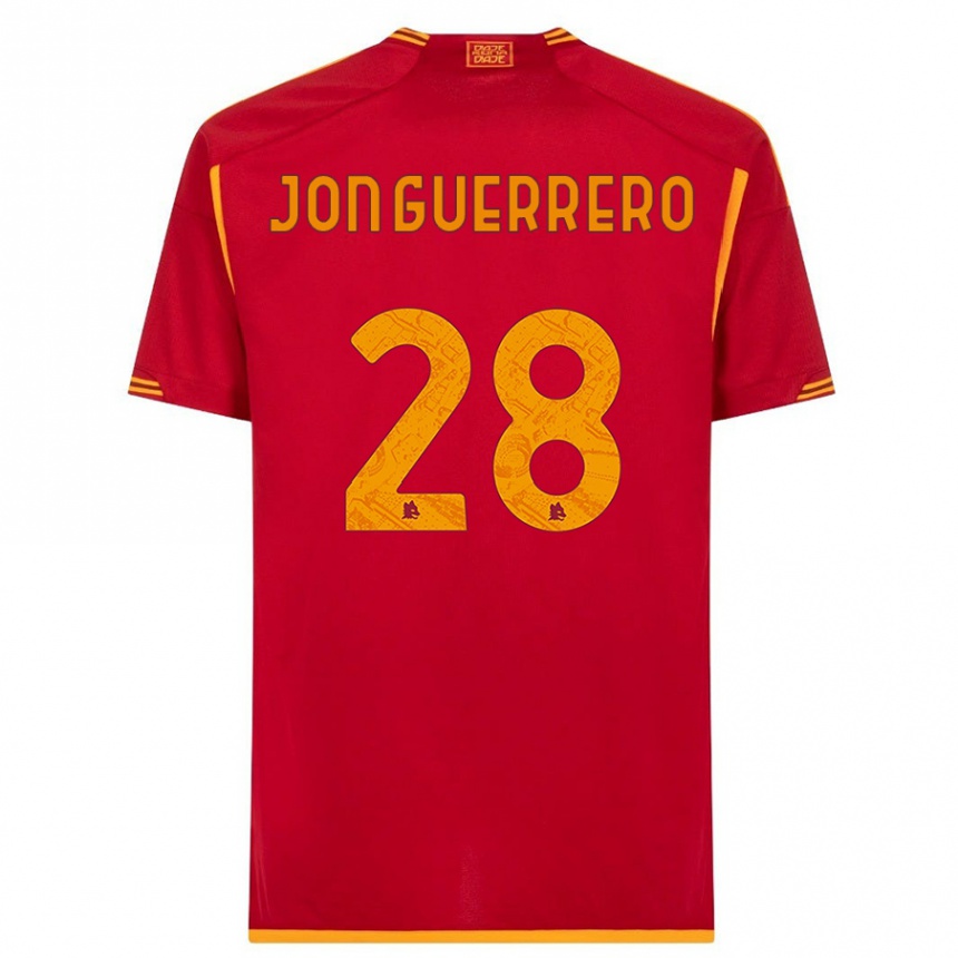 Kids Julen Jon Guerrero #28 Red Home Jersey 2023/24 T-Shirt Canada