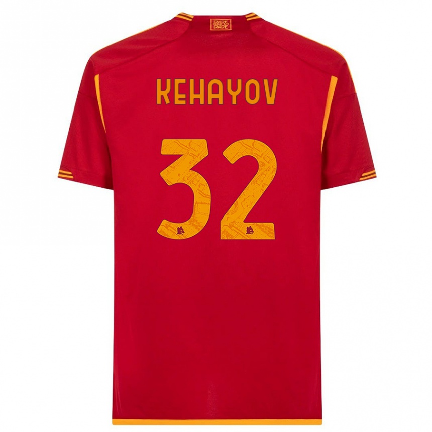 Kids Atanas Kehayov #32 Red Home Jersey 2023/24 T-Shirt Canada