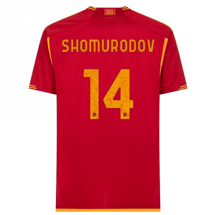 Kids  Eldor Shomurodov #14 Red Home Jersey 2023/24 T-Shirt Canada