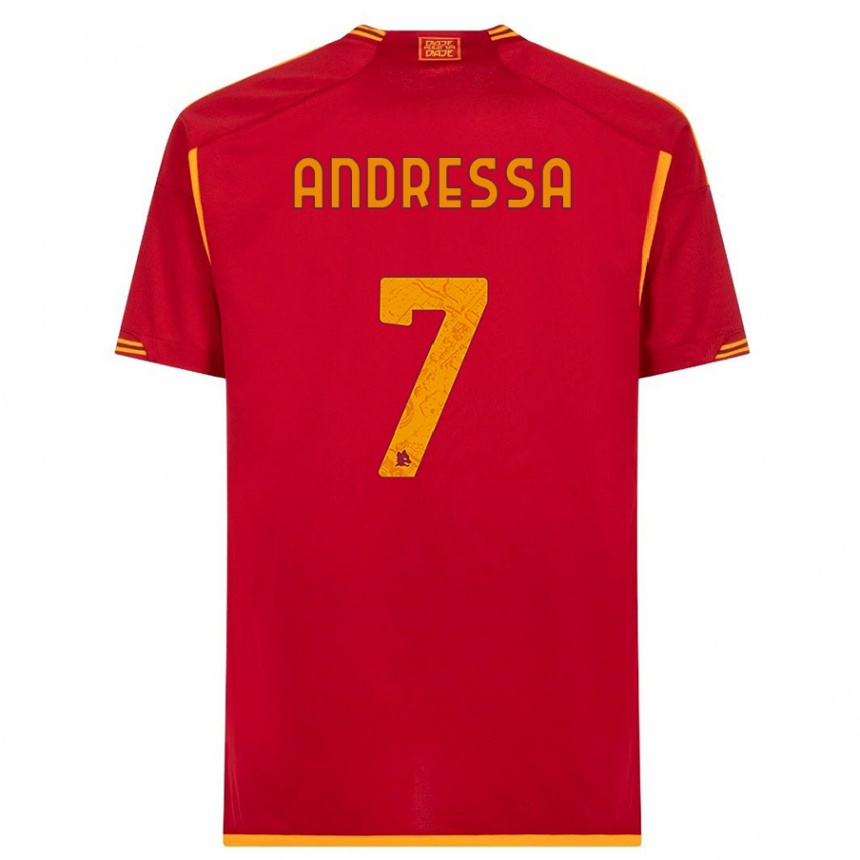 Kids Andressa #7 Red Home Jersey 2023/24 T-Shirt Canada